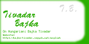 tivadar bajka business card